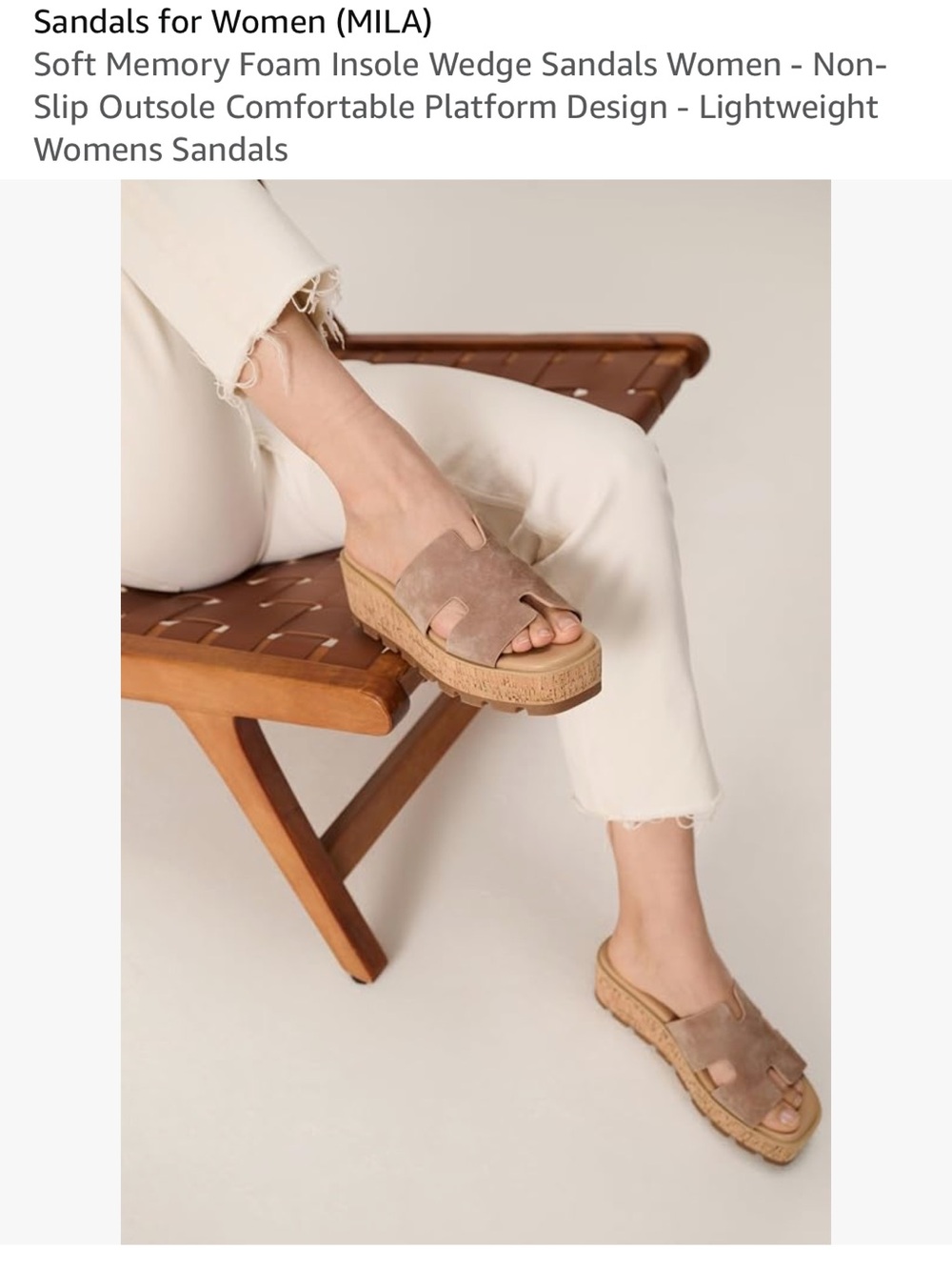 PROJECT CLOUD (MILA) LEATHER WEDGE PLATFORM SANDAL size 6.5 - Picture 2 of 9